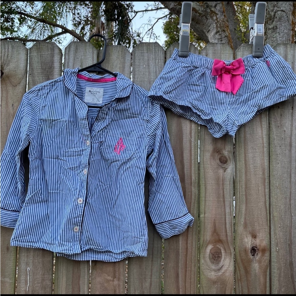 Abercrombie and Fitch Pinstripe Pajama Set